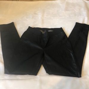 Ann Taylor Black Faux Leather leggings- Size 2